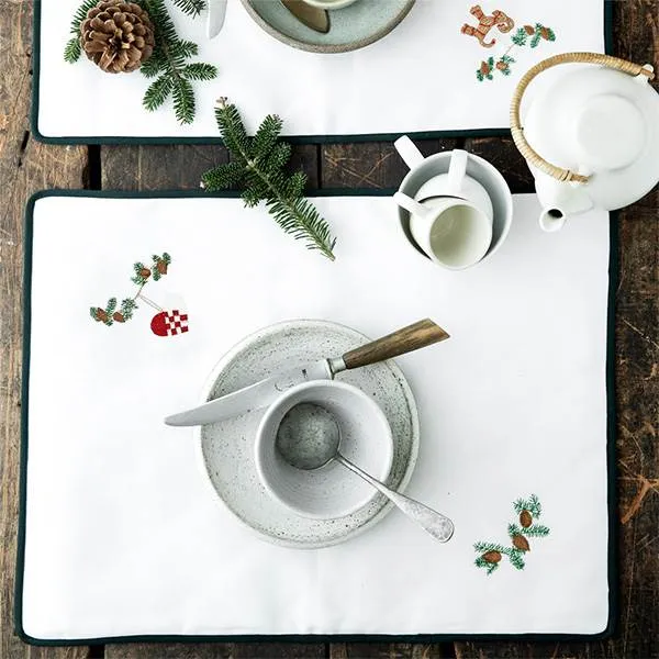 Langkilde & Søn - Set de table de Noël avec cœur - 38 x 50 cm.