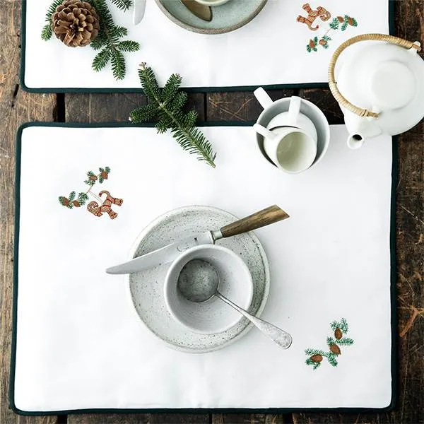 Langkilde & Søn - Set de table de Noël avec bouc de Noël - 38 x 50 cm.