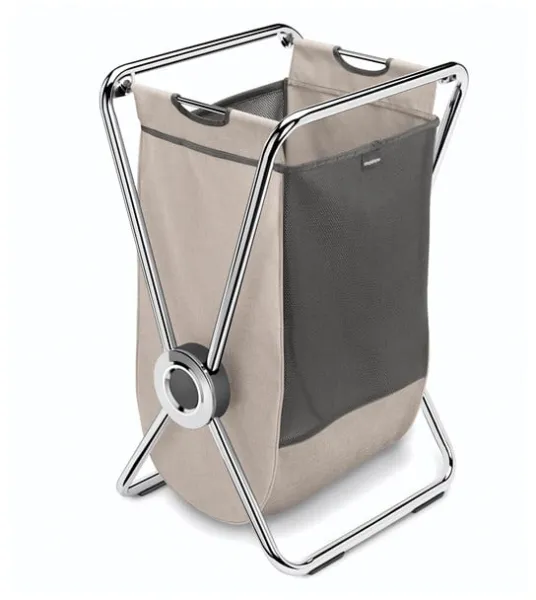 Simplehuman Panier à linge à cadre en X simple, Chrome